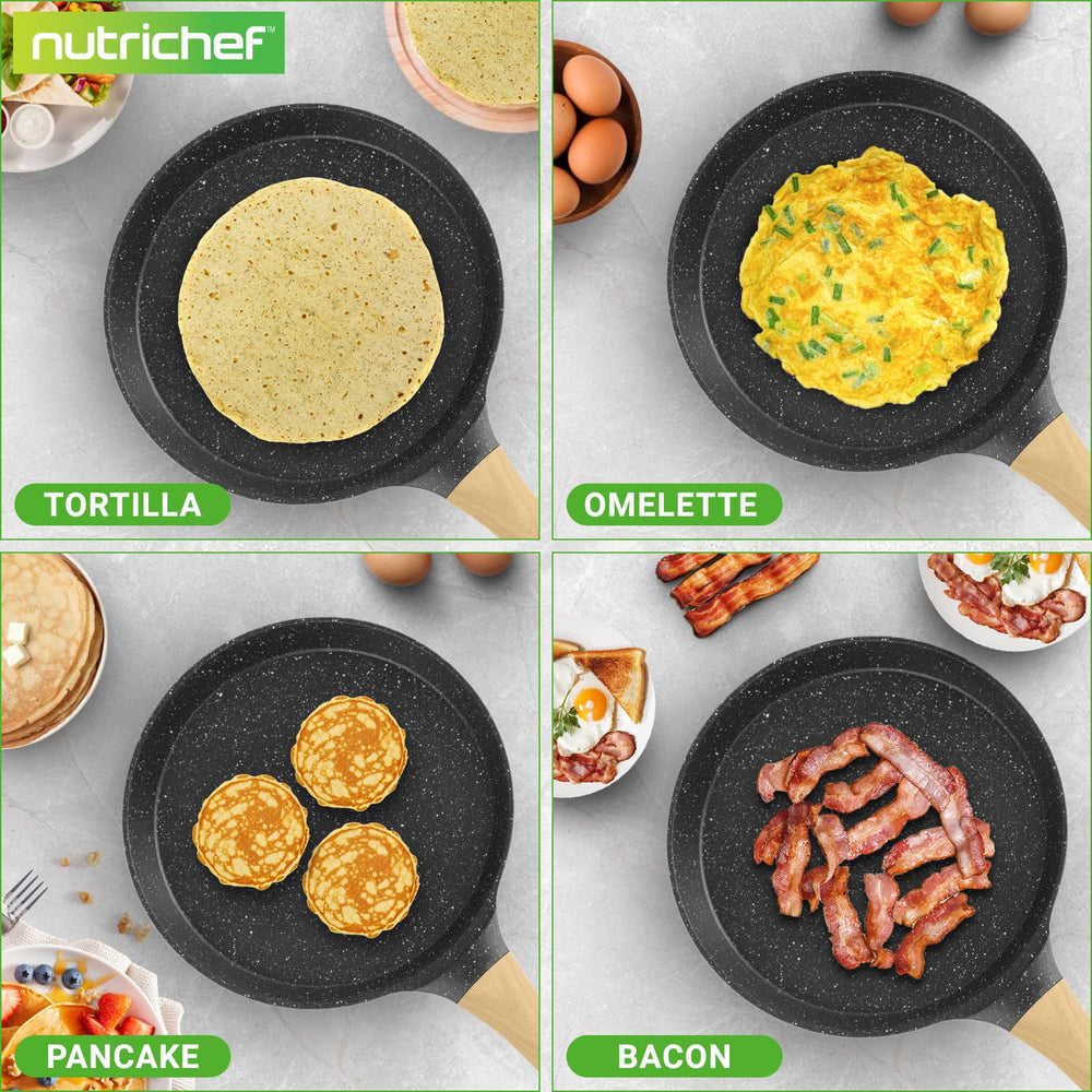 NutriChef détail du manche bakélite et insert bois pour prise sûre