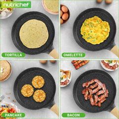 NutriChef détail du manche bakélite et insert bois pour prise sûre