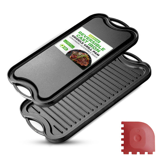 NutriChef face avant de la poêle-gril, large surface pour portions familiales