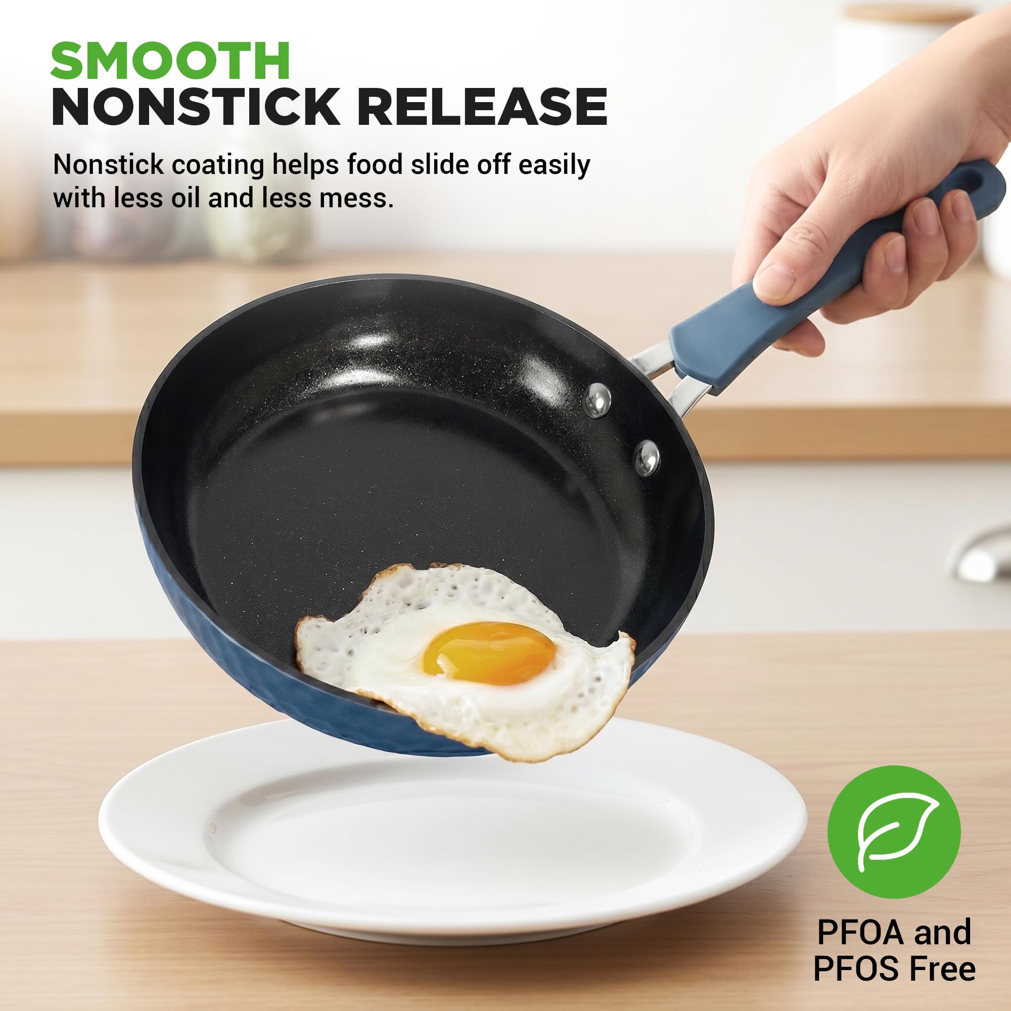 NutriChef poignées ergonomiques silicone touch sécurité et confort de préhension
