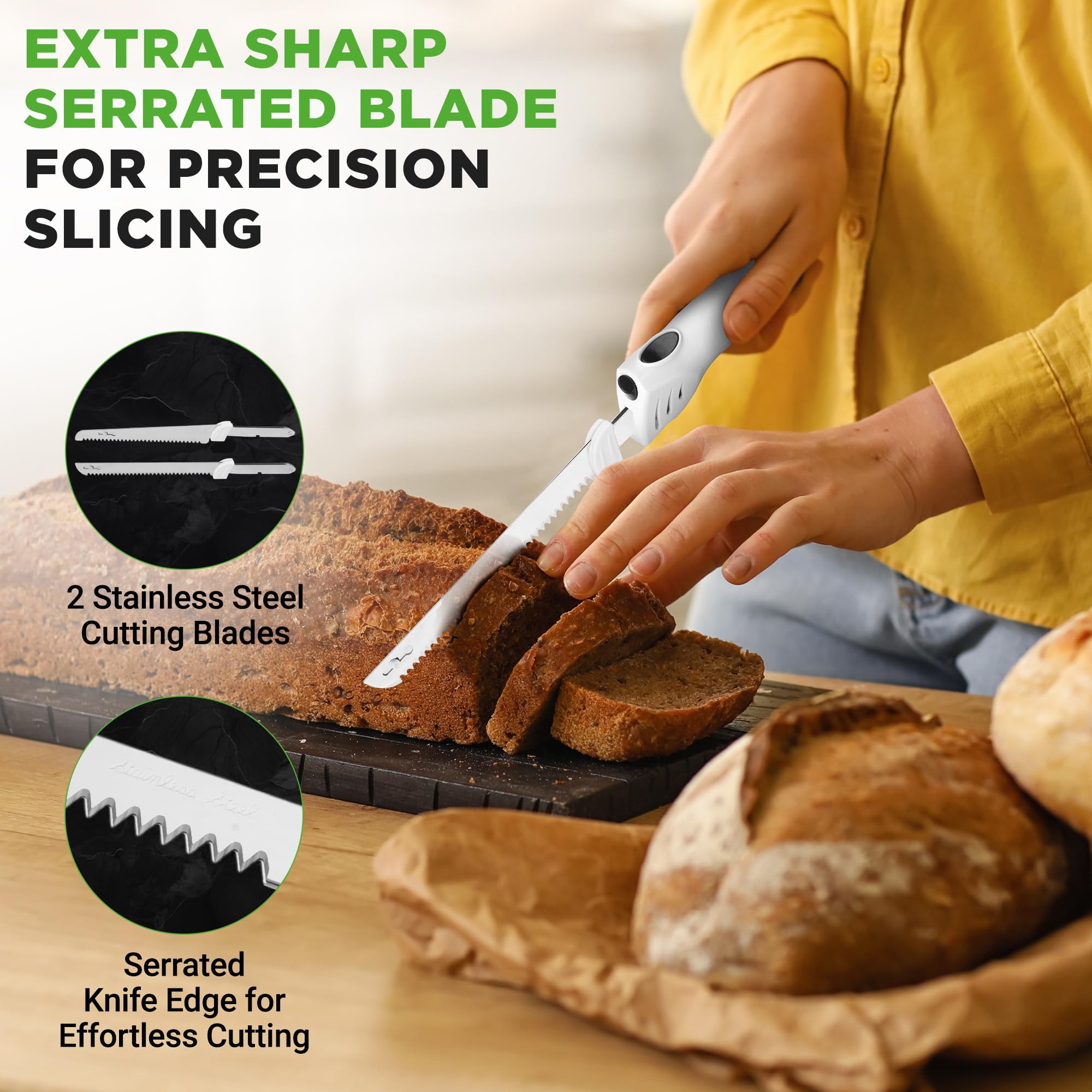 NutriChef support bois assemblé pour rangement soigné et protection des lames