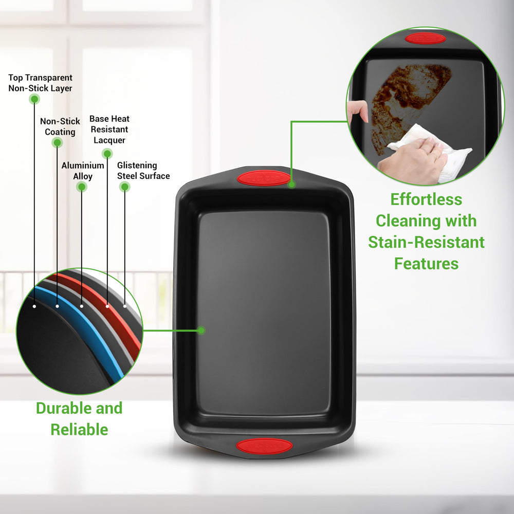 NutriChef plaques au four avec biscuits pour cuisson uniforme et dorure