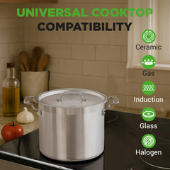 NutriChef intérieur 18/8 acier inoxydable non réactif facile à nettoyer