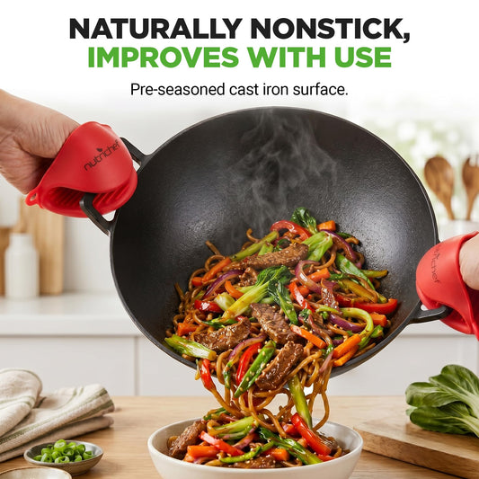 NutriChef gros plan surface pré‑assaisonnée montrant l’aspect antiadhésif