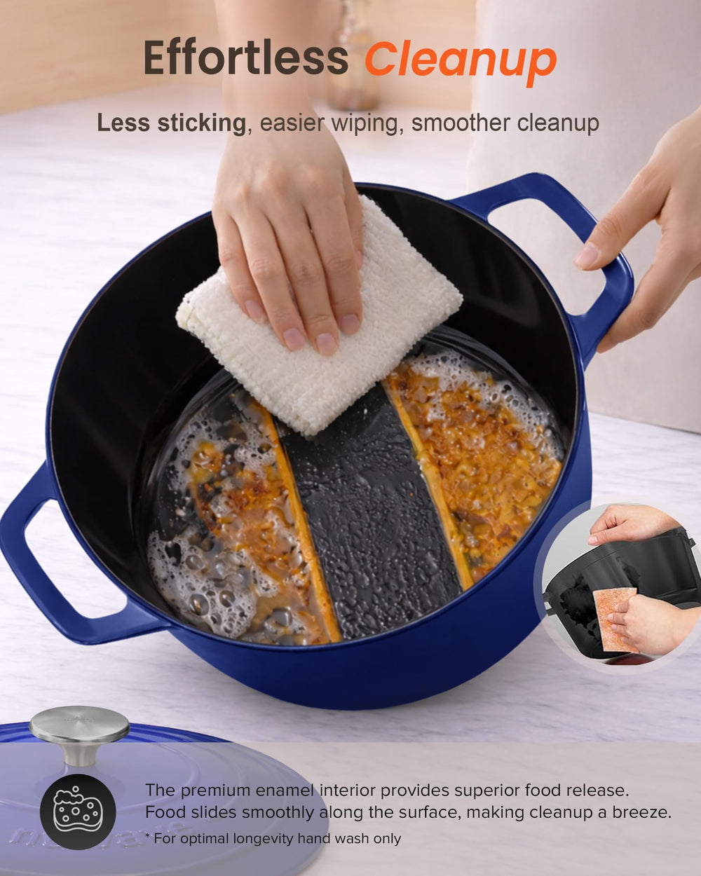 Nuwave cocotte avec protège-rangement inclus prévenant éclats