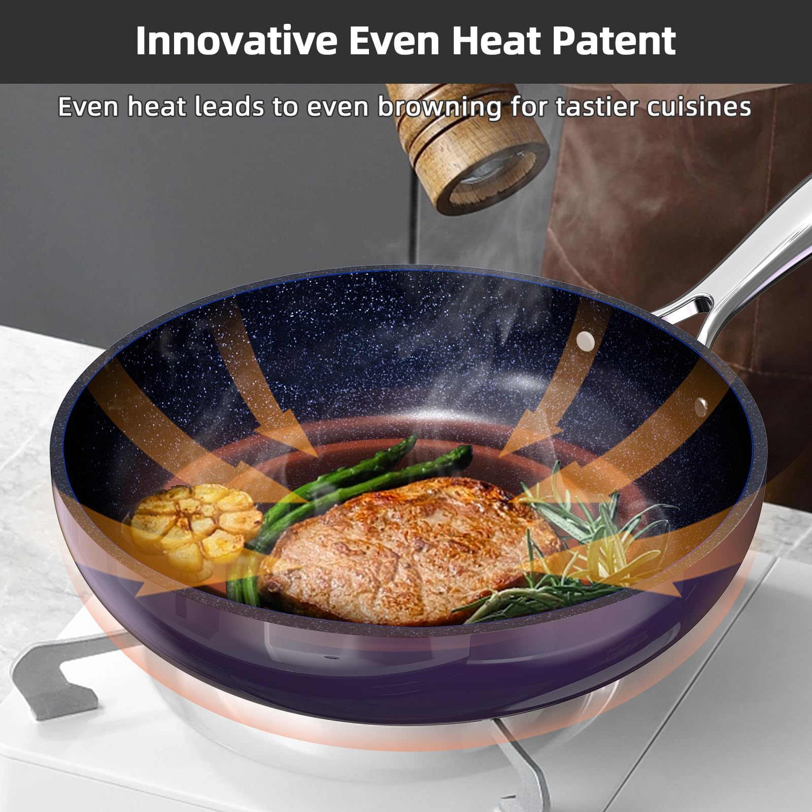 Nuwave couvercle métallique avec canaux de saveur pour meilleure humidité