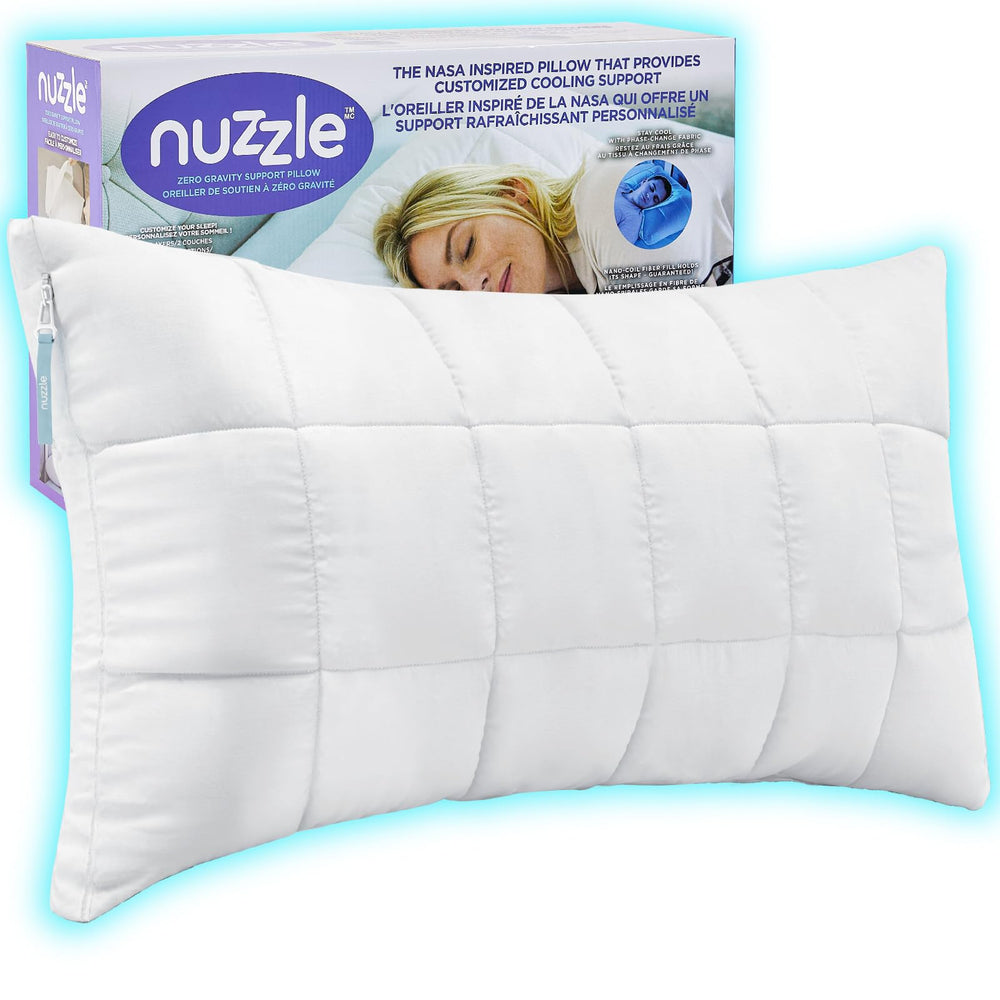 Nuzzle oreiller king face avant montrant design luxueux et confort