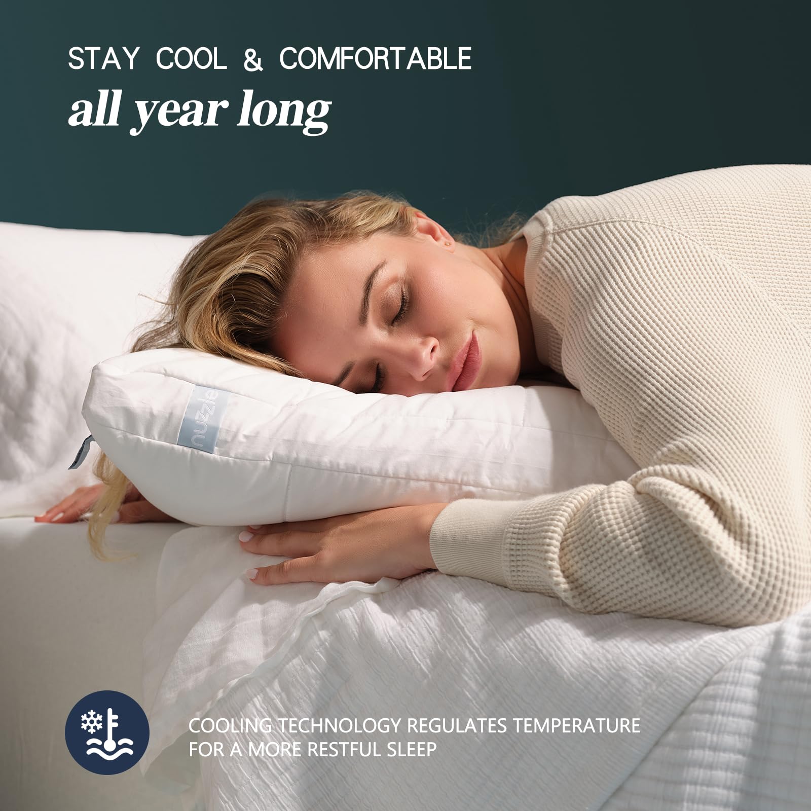 Nuzzle ensemble de quatre oreillers pour chambres coordonnées et invités