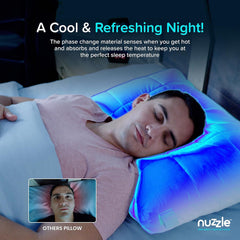 Nuzzle zoom sur la housse PCM montrant régulation thermique