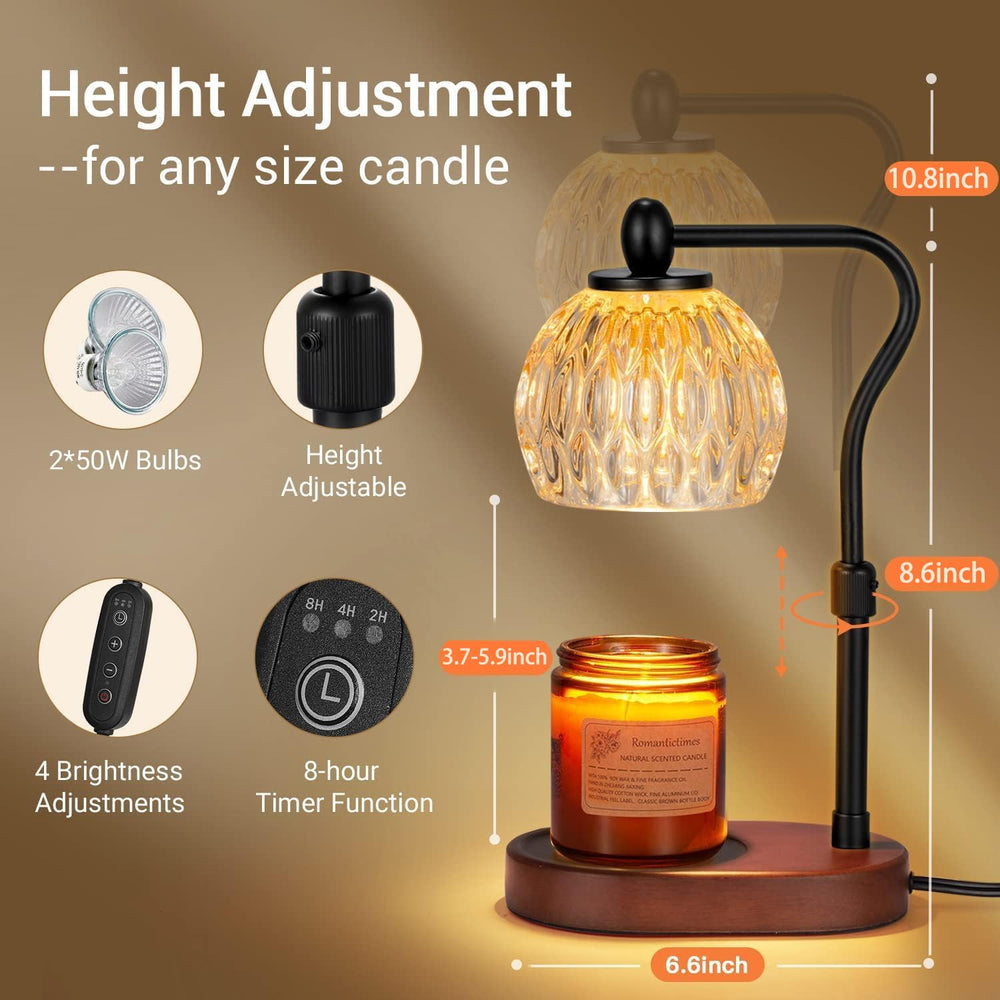 NVRGIUP lampe chauffe-cire vue de profil met en valeur la silhouette rétro et la stabilité