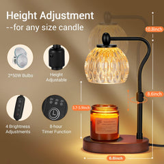 NVRGIUP lampe chauffe-cire vue de profil met en valeur la silhouette rétro et la stabilité