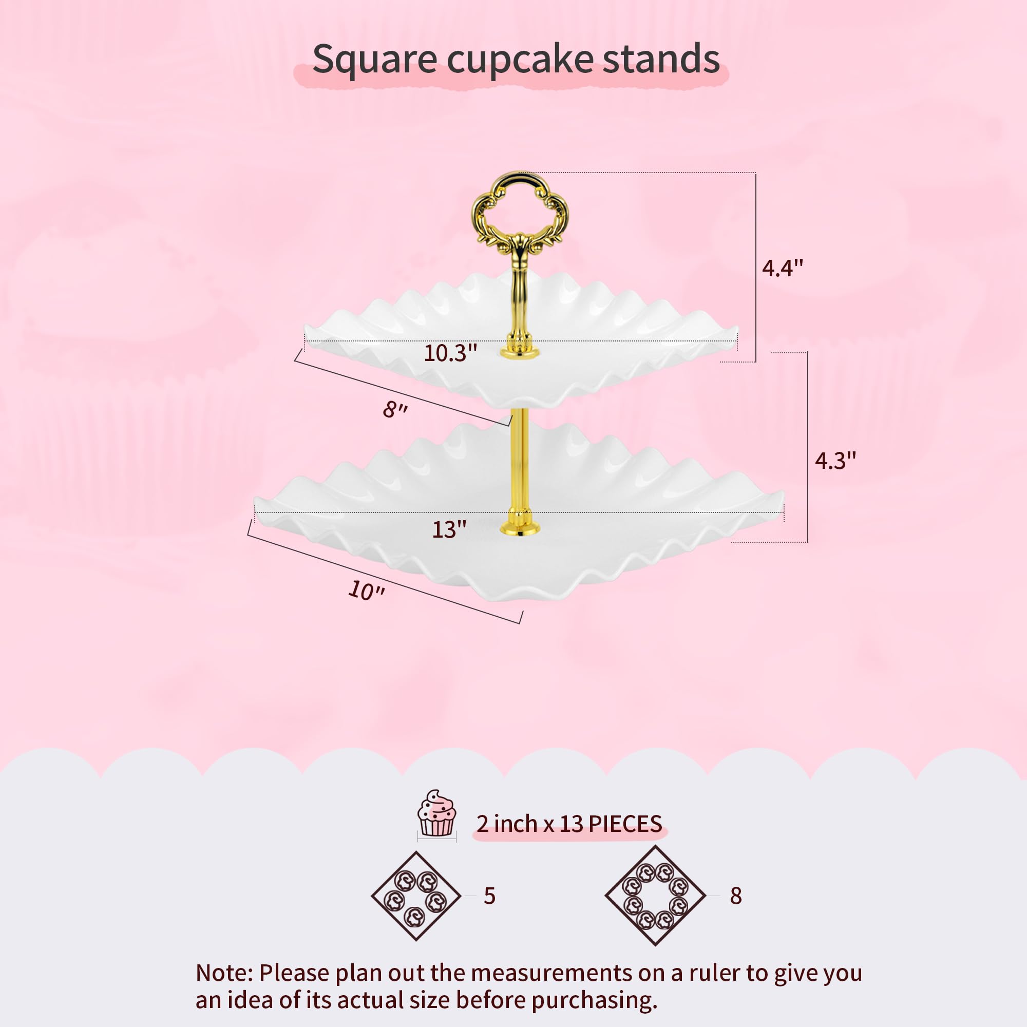 NWK configuration mixte de supports ronds et carrés pour composition esthétique