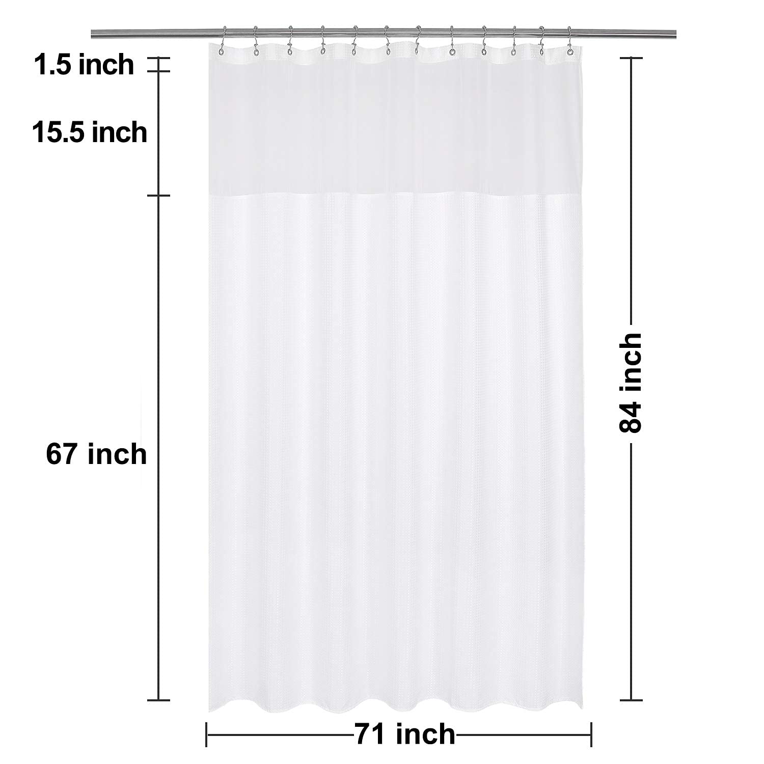 N&Y HOME ensemble avec 12 crochets métalliques blancs pour installation rapide