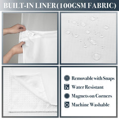 N&Y HOME fenêtre en mesh laissant passer la lumière pour une douche spa