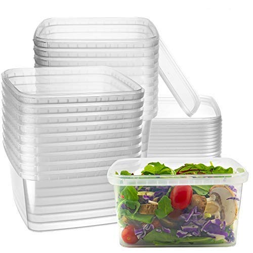NYHI boîte deli vue avant pack de 20 montrant la transparence utile pour identifier les aliments