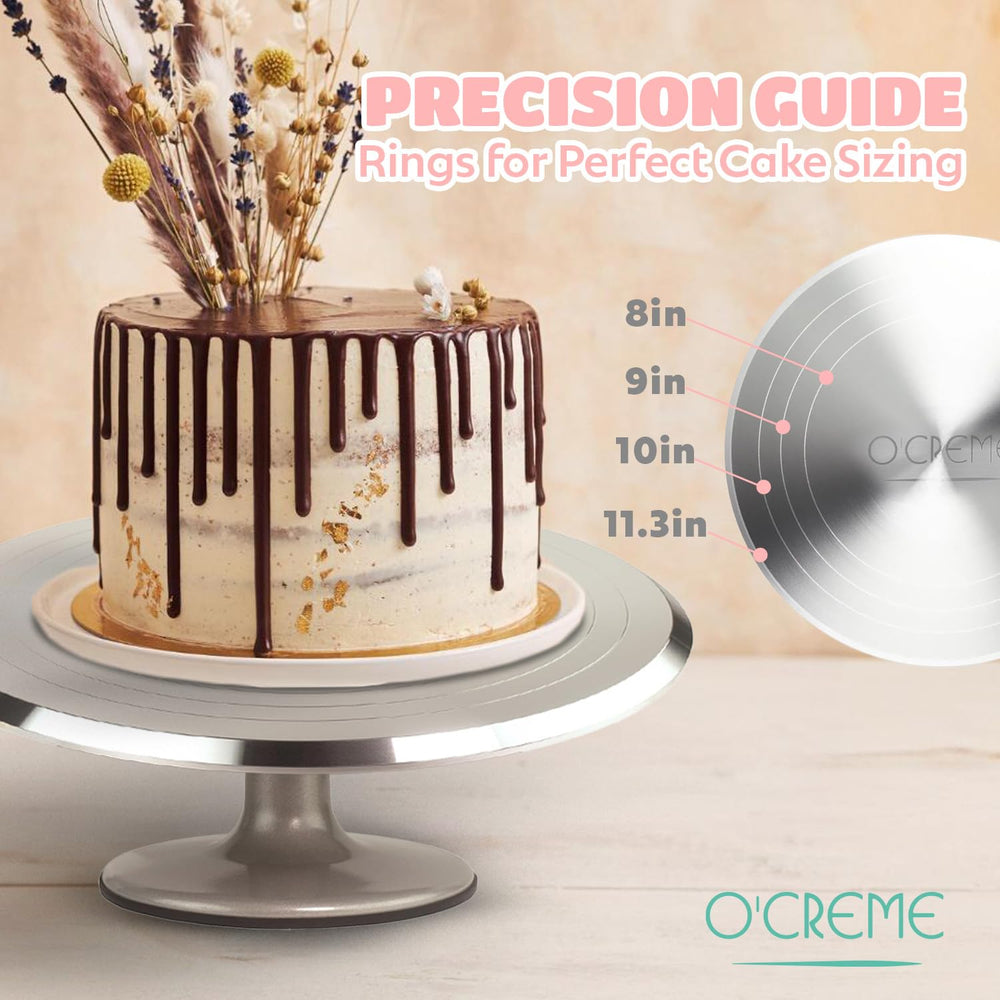 O'Creme comparaison taille montrant capacité pour gâteau standard