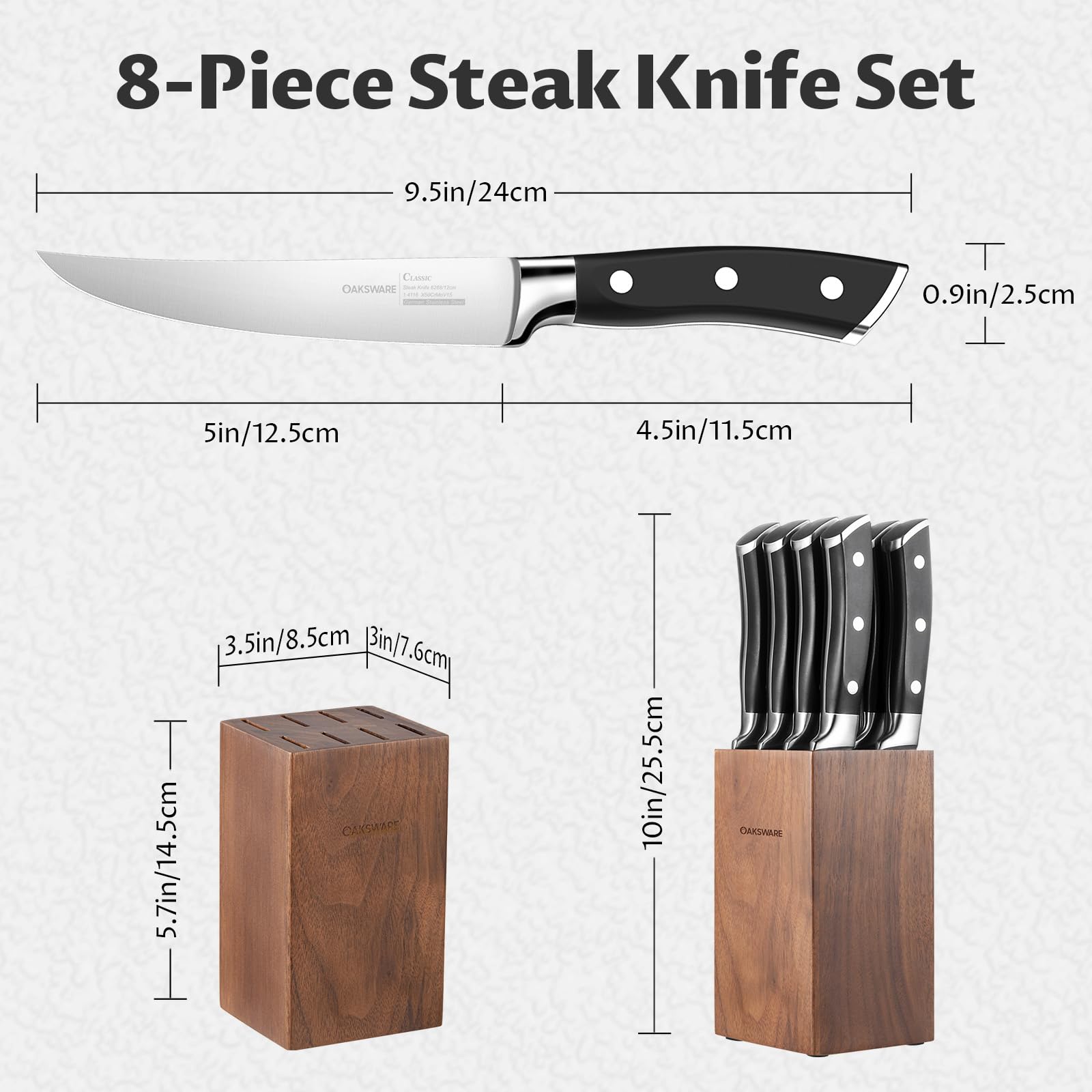 OAKSWARE emballage cadeau ouvert, cadeau pratique et raffiné pour gourmets