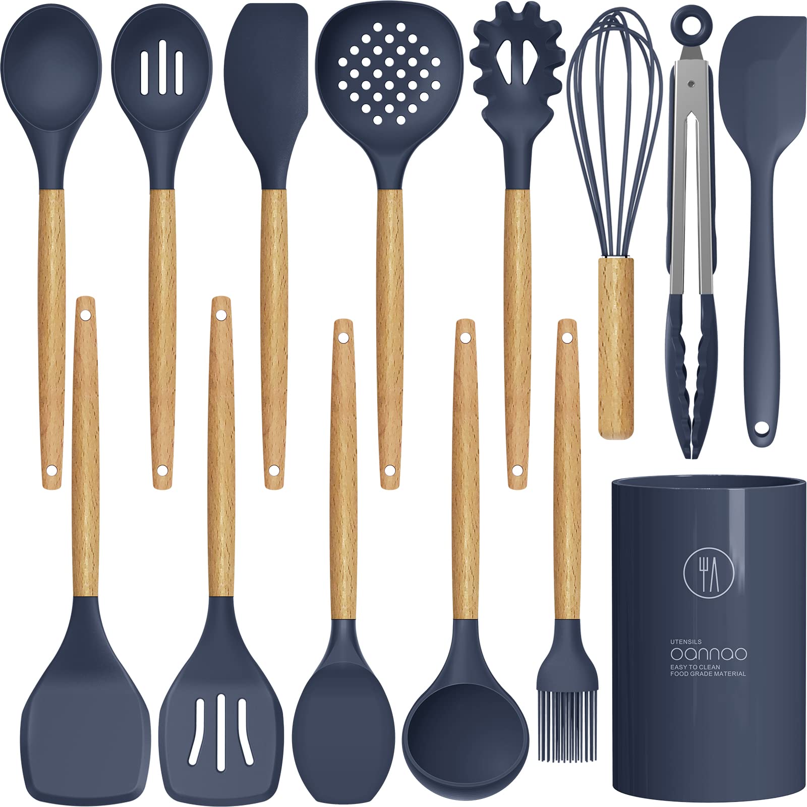 oannao ensemble bleu marine montrant toutes les pièces et rangement pratique