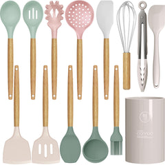 oannao set complet en silicone montrant les outils et bénéfice protection des poêles