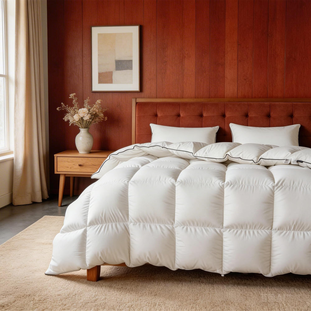 OASWET couette king vue avant offrant luxe et confort généreux