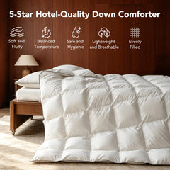 OASWET détail du mélange fibre de duvet et plumes pour maintien
