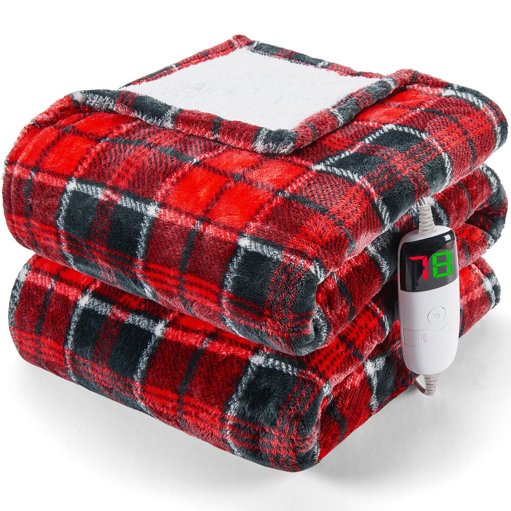 OCTROT décor de Noël avec plaid rouge apportant ambiance cosy
