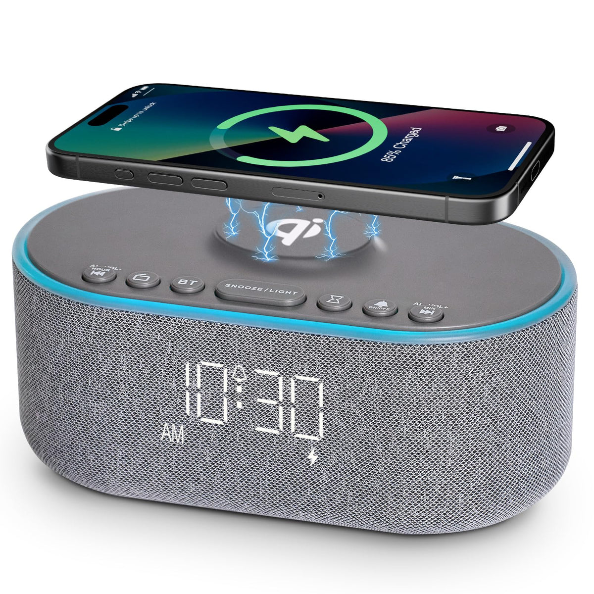 Odokee vue avant du réveil radio, design compact et fonctionnel