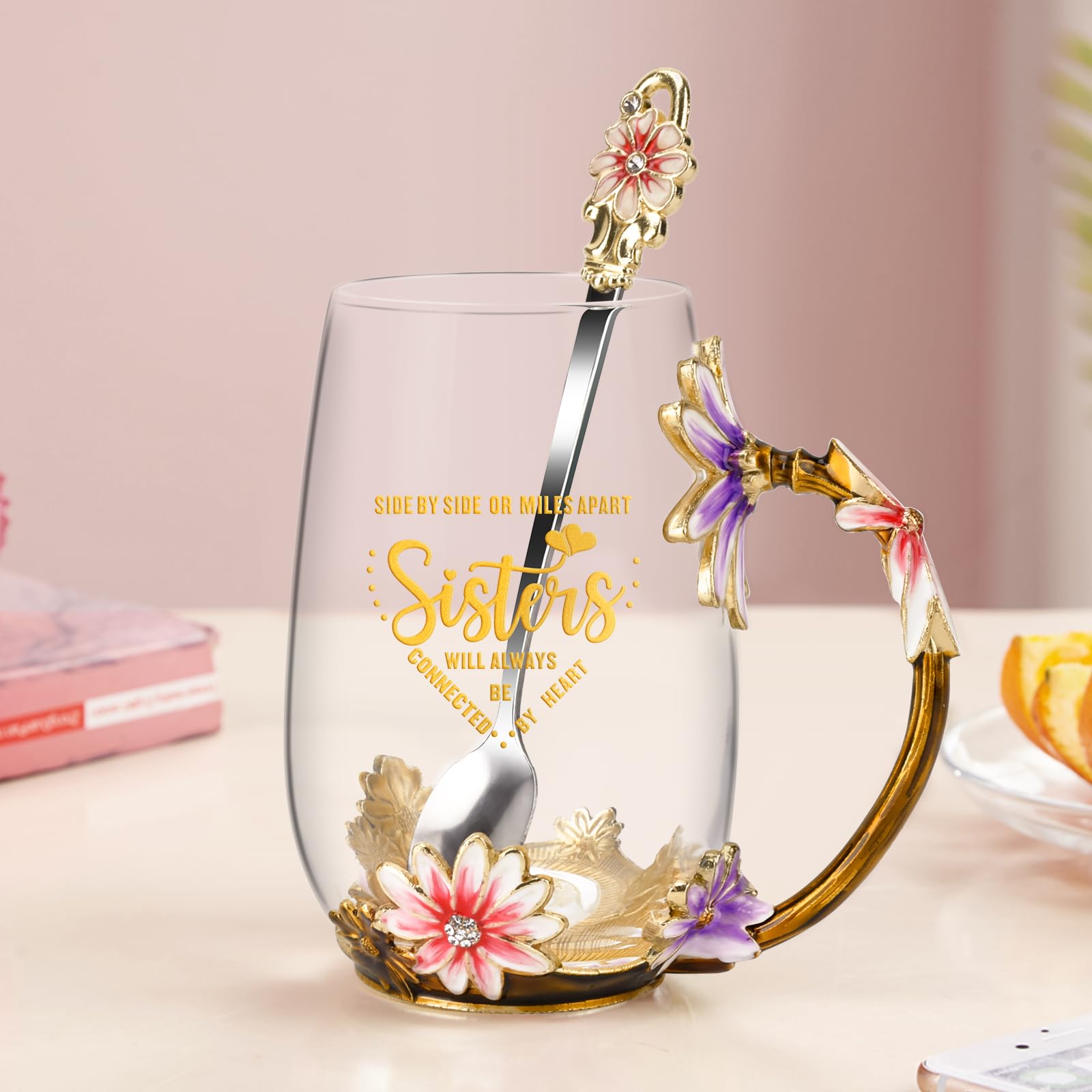 OEAGO tasse posée sur table, élément décoratif raffiné