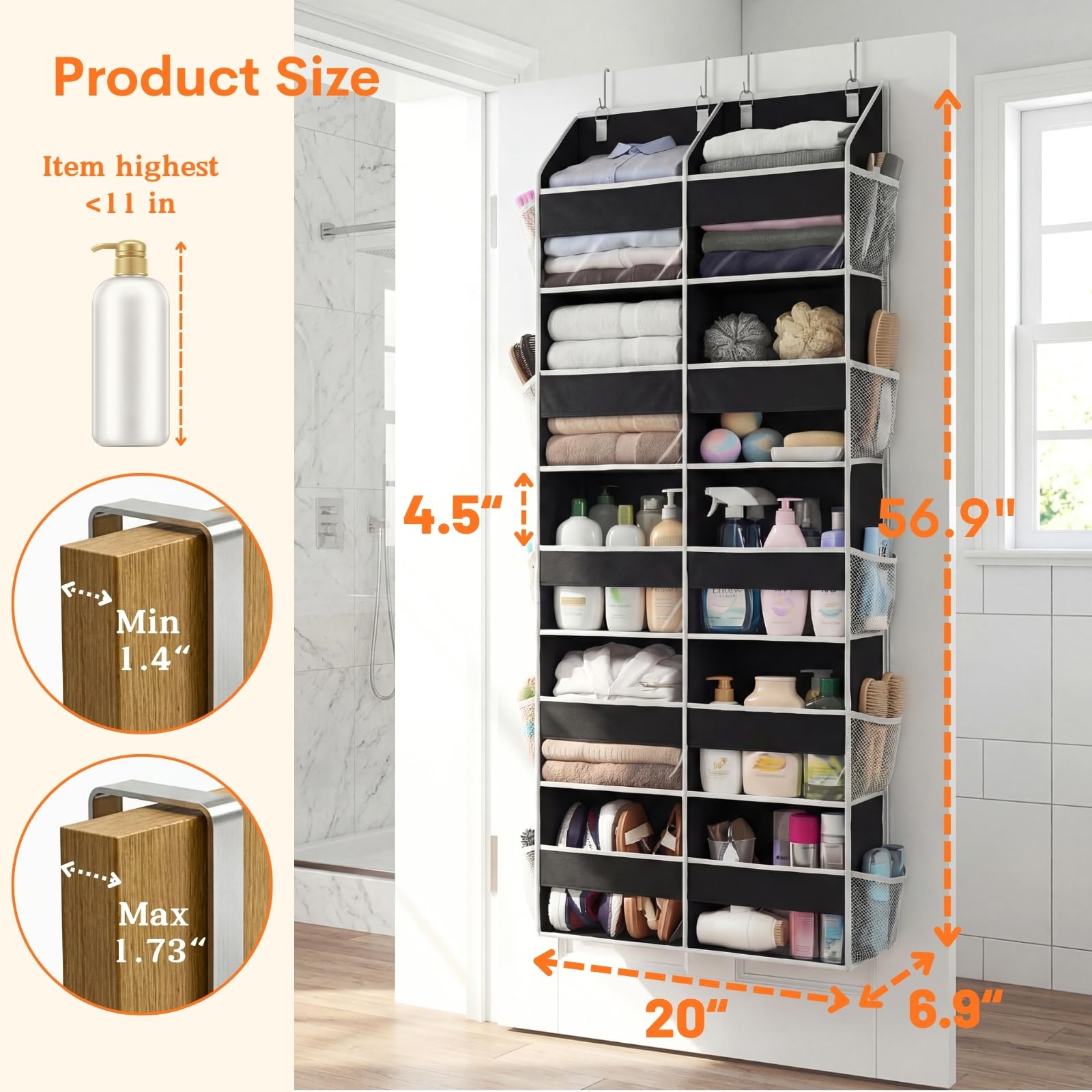 Ofiray-home poches latérales en filet pour petits objets toujours à portée