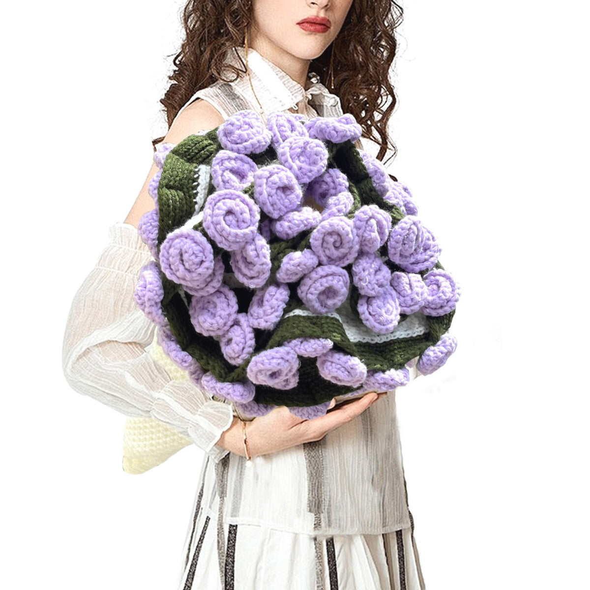 ofrence plaid en bouquet plié montrant l'emballage parfait et l'effet cadeau