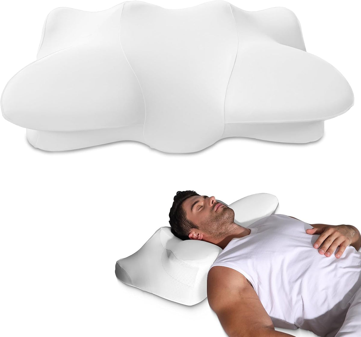 ofwaterstroll oreiller face avant montrant le profil ergonomique et maintien confortable