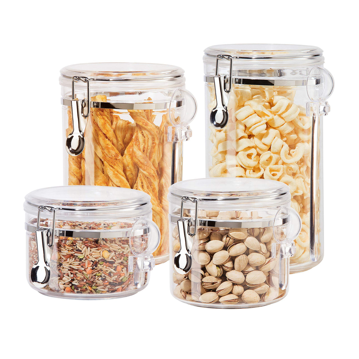 Oggi boîtes ensemble vue de face montrant rangement propre et gain de place