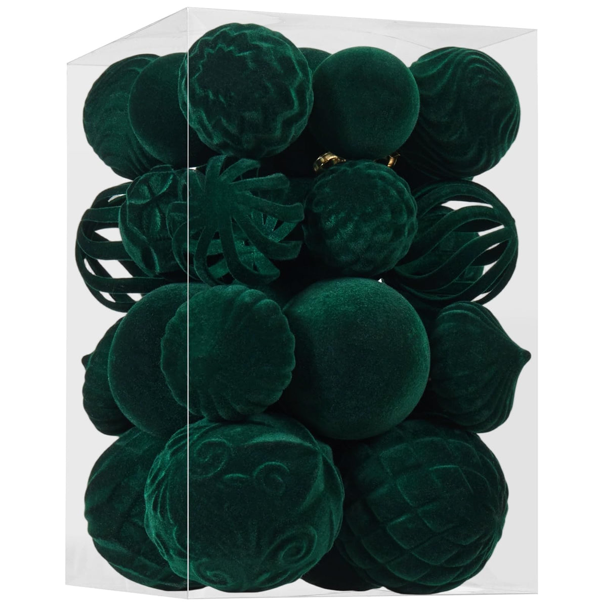 Ohapishop boule velours face avant montrant finition élégante et couleur vert foncé