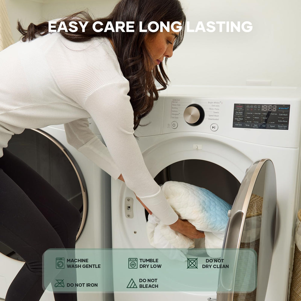 OhGeni mains retirant la housse pour lavage, facilité d'entretien et gain de temps