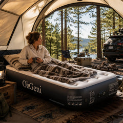 OhGeni matelas face avant montrant packaging et compatibilité rapide
