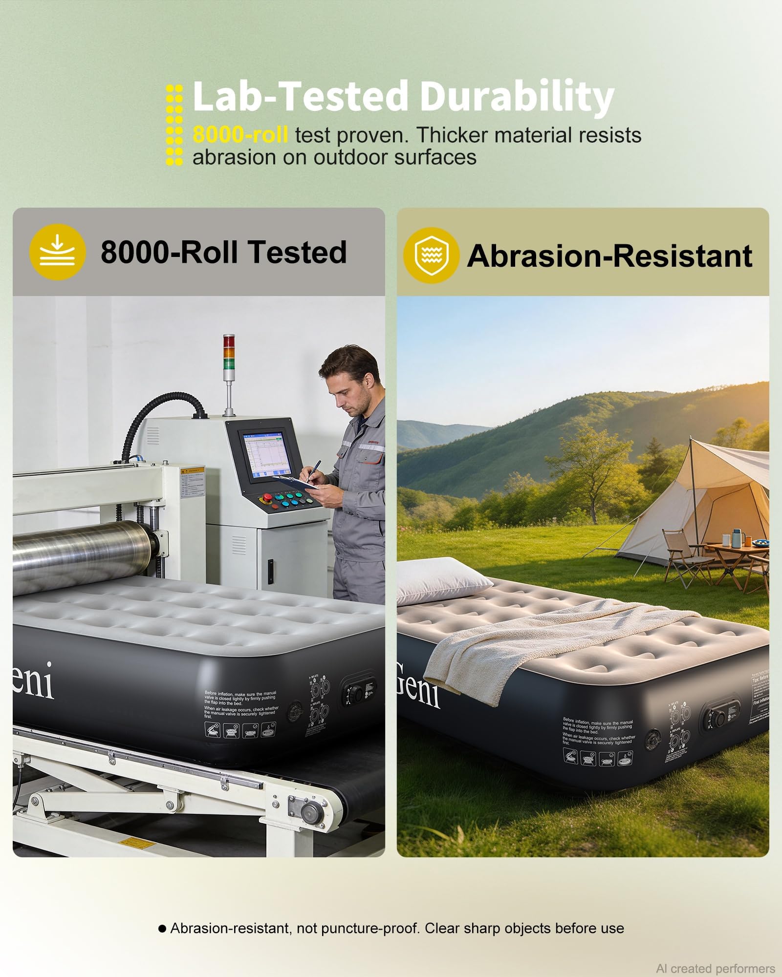 OhGeni matelas plié dans sac de transport pour rangement facile