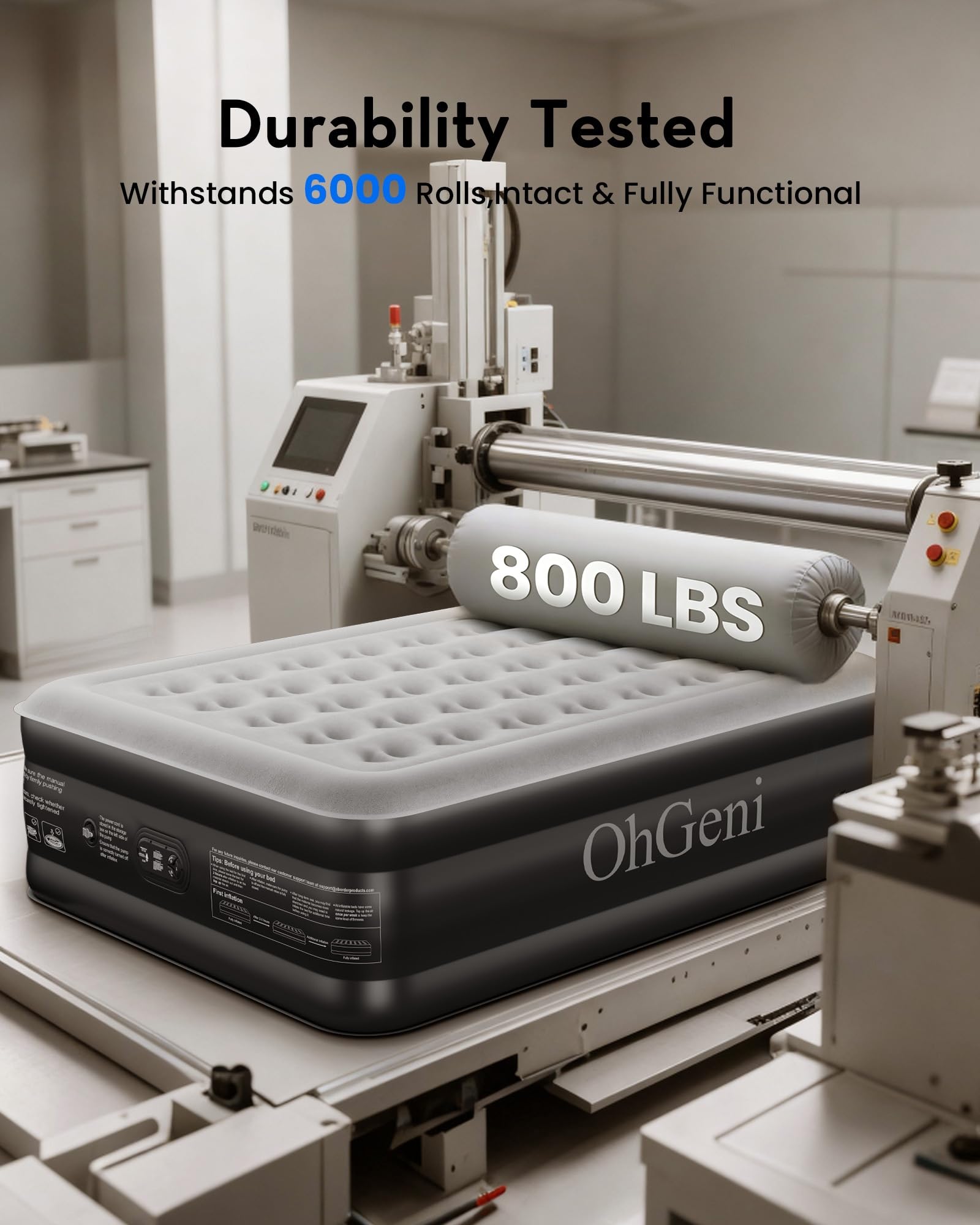 OhGeni matelas installé dans chambre invité procurant aspect accueillant