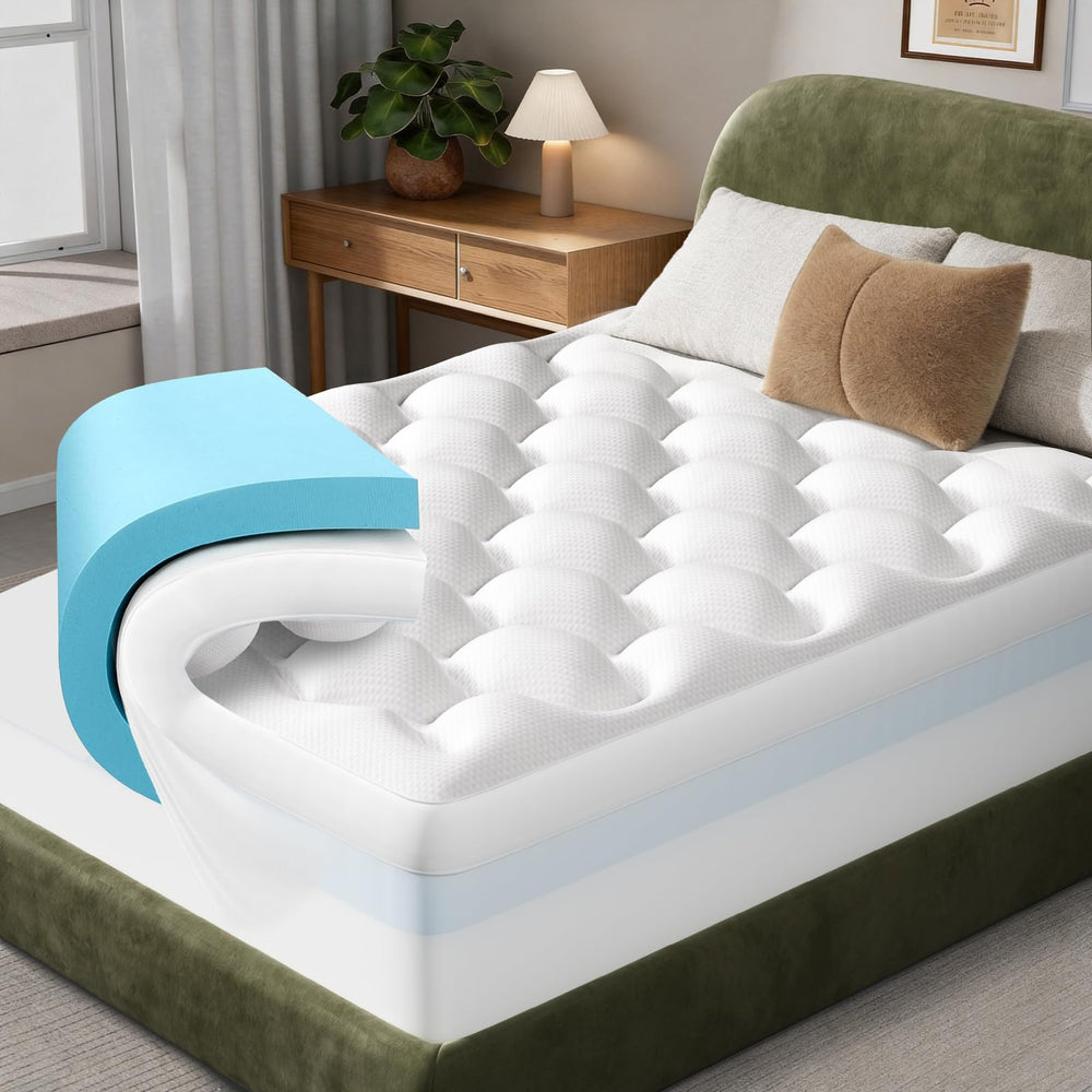 OhGeni surmatelas face avant montrant style et maintien du lit