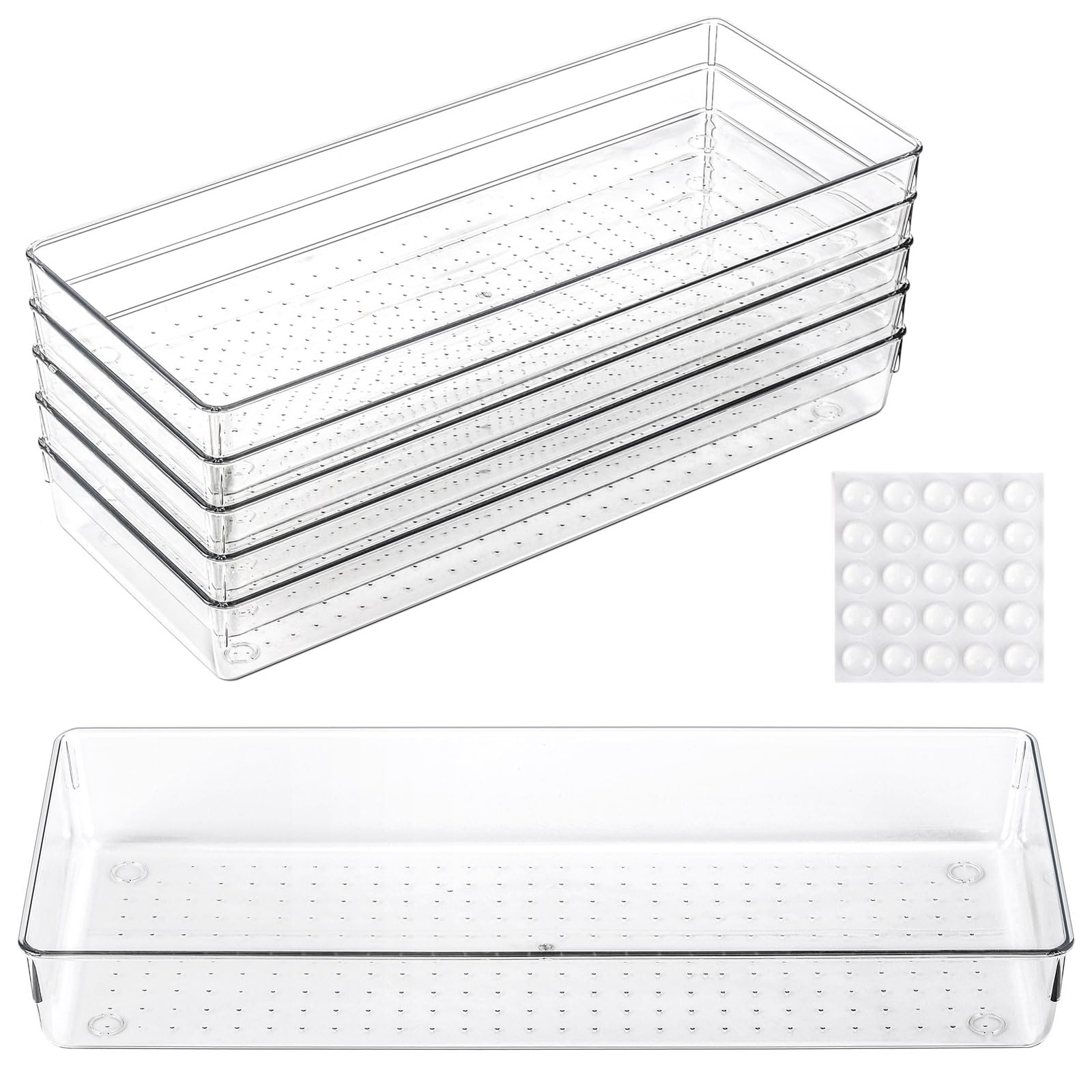 Ohlove vue avant des bacs transparents montrant organisation rapide