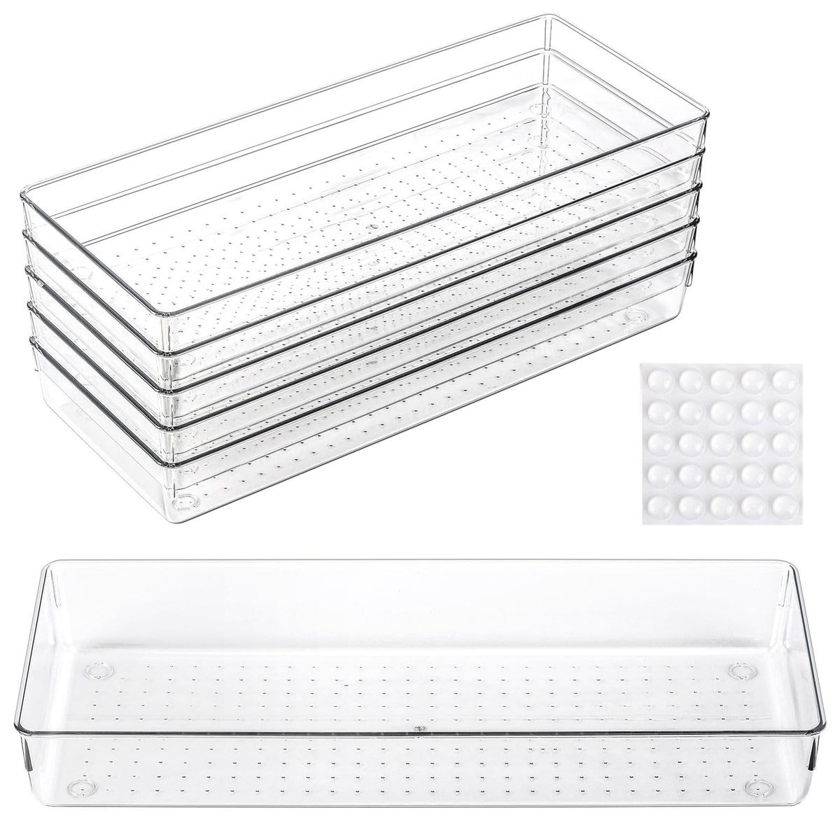 Ohlove vue avant des bacs transparents montrant organisation rapide