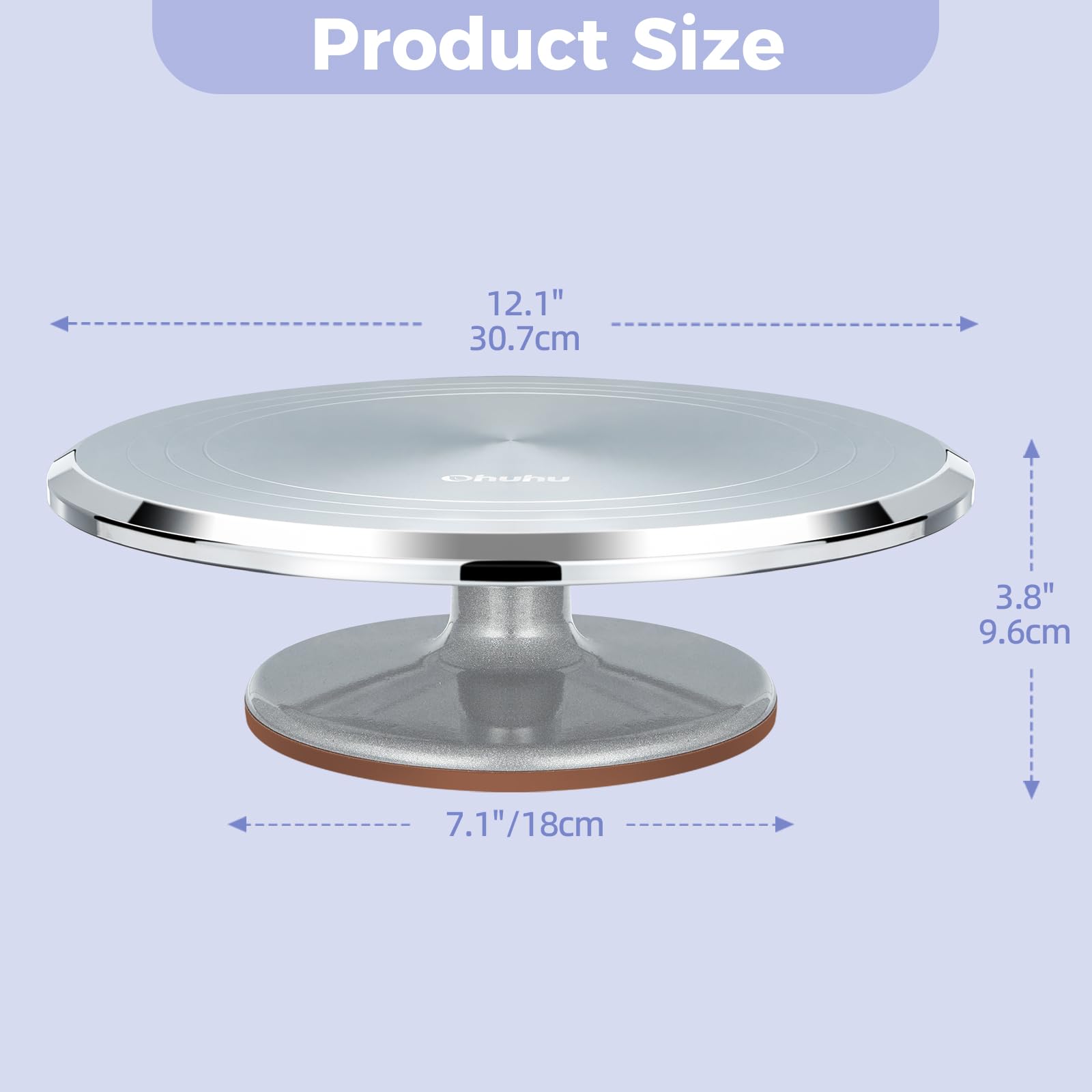 Ohuhu vue dessous base avec pad caoutchouc pour meilleure stabilité