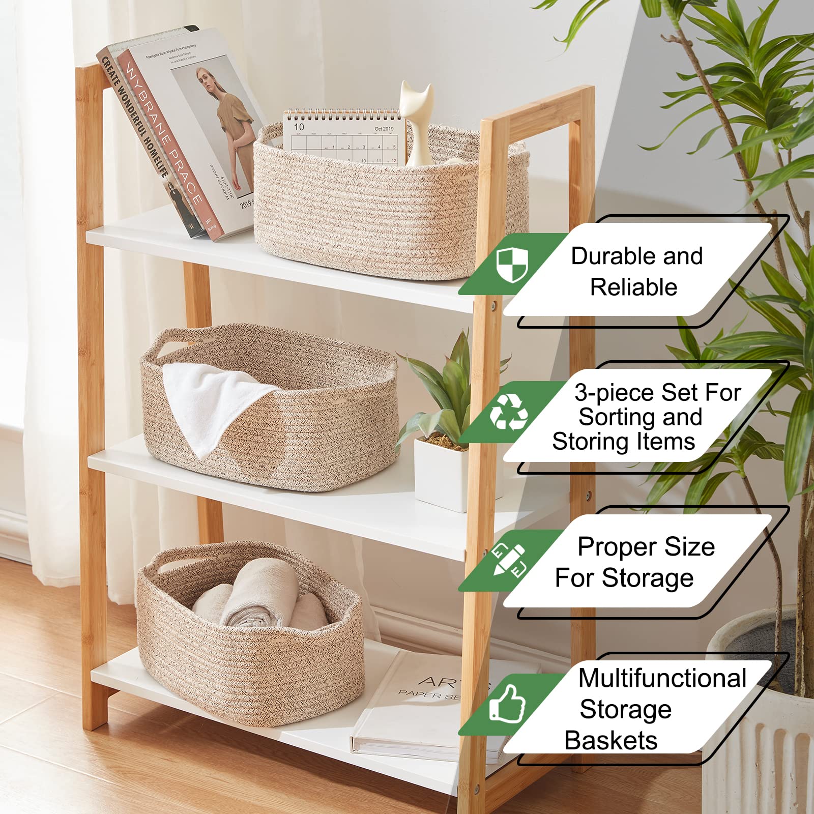 OIAHOMY panier dans chambre enfant contenant jouets sûr et accessible