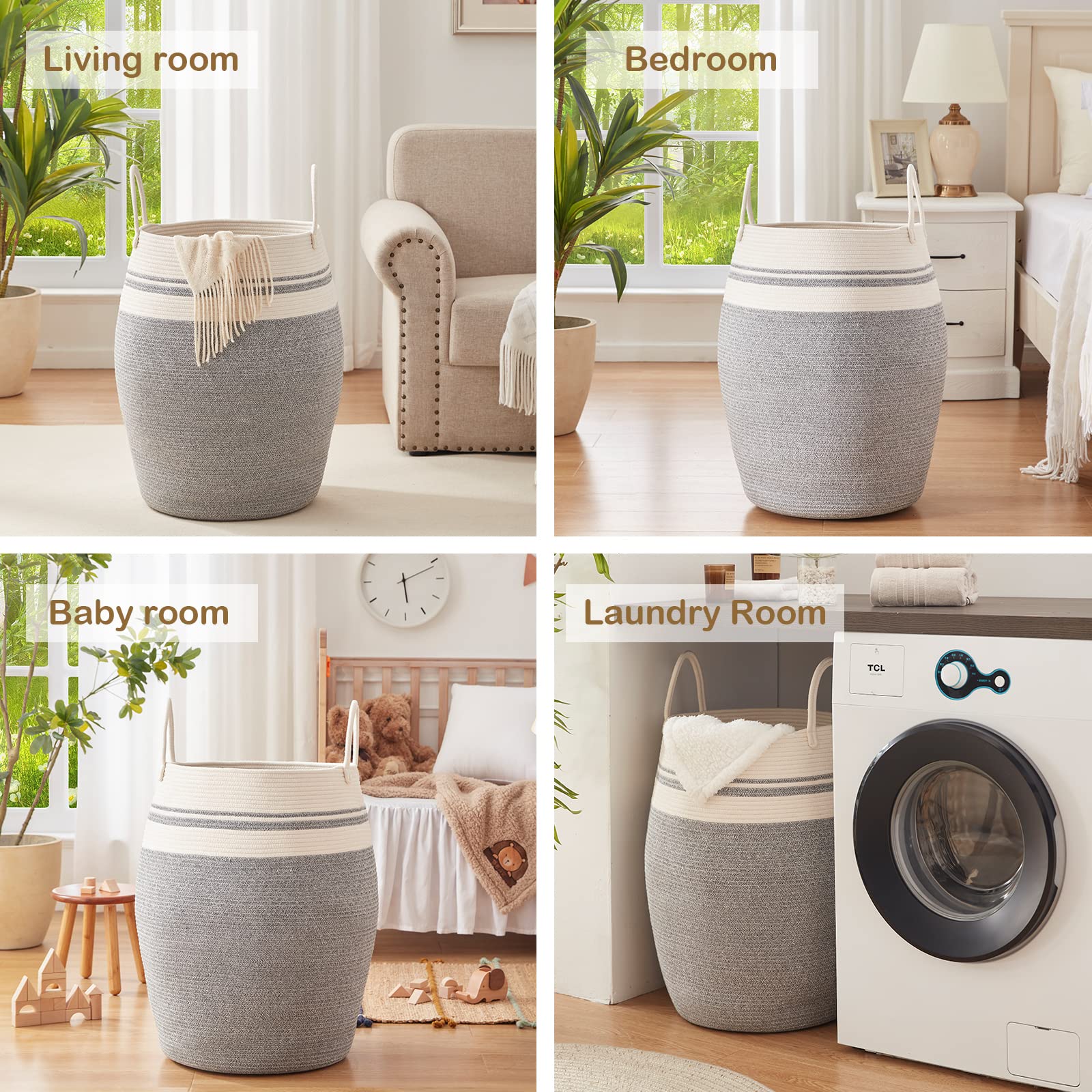 OIAHOMY panier dans chambre d'enfant, rangement sûr et décoratif