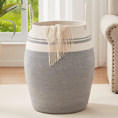 OIAHOMY panier devant blanc et gris, design décoratif et capacité