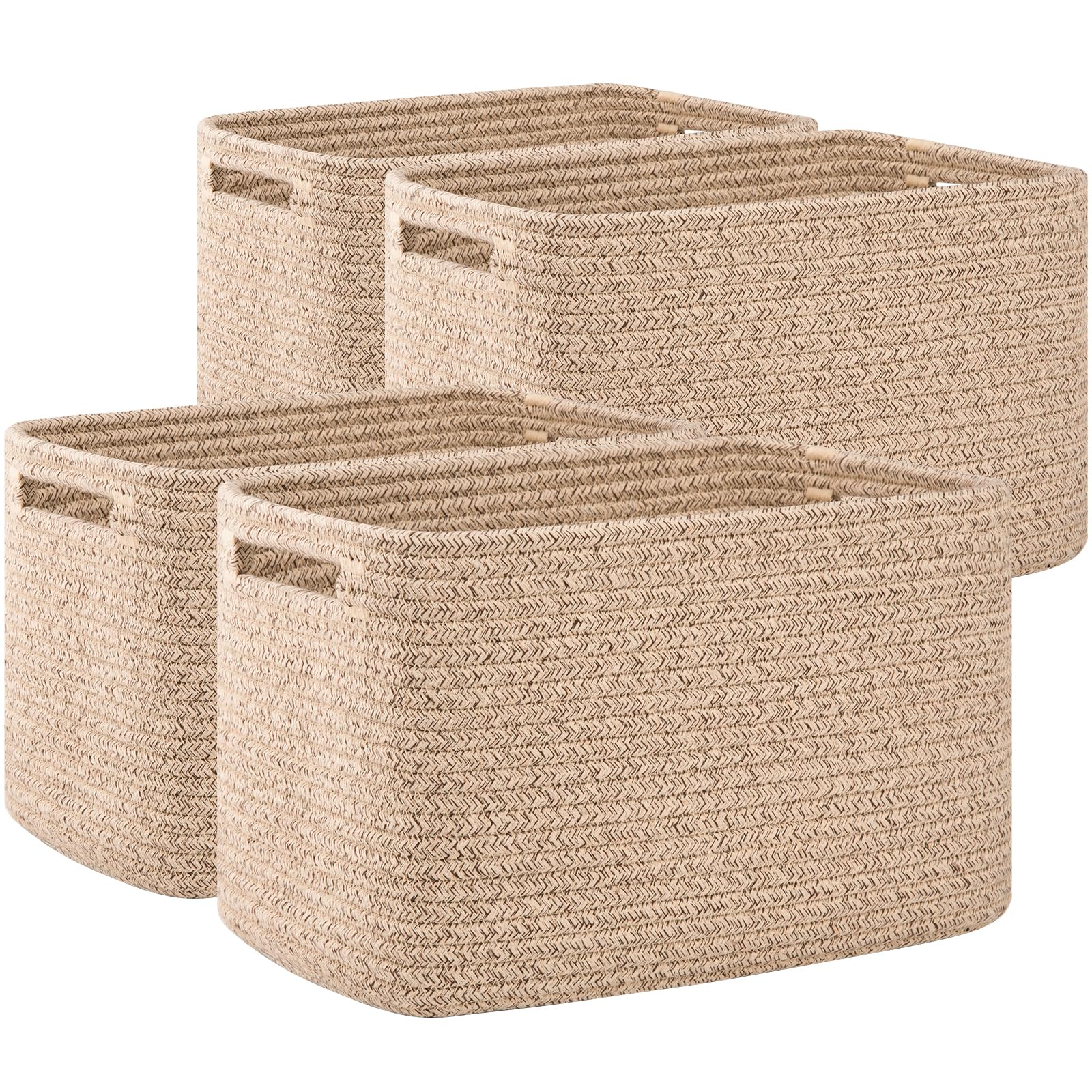 OIAHOMY panier devant packing montrant lot de quatre et gain de rangement