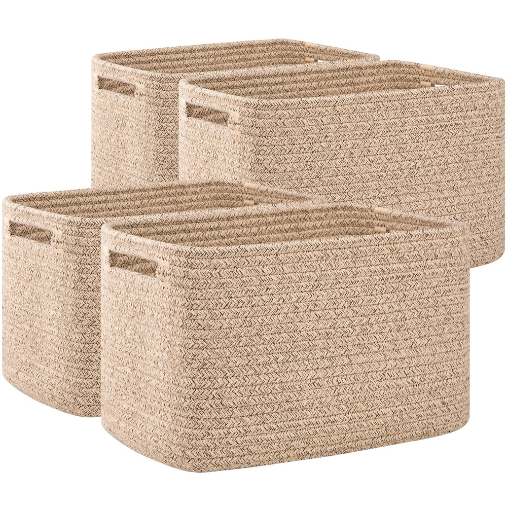 OIAHOMY panier devant packing montrant lot de quatre et gain de rangement