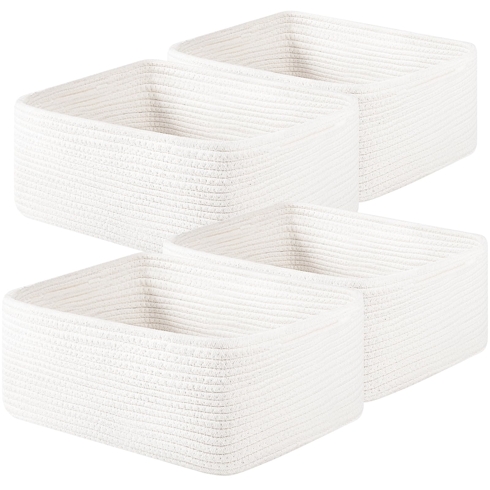 OIAHOMY lot de 4 paniers vue de face montrant rangement harmonieux