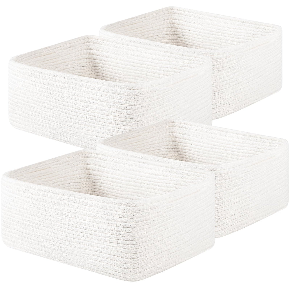 OIAHOMY lot de 4 paniers vue de face montrant rangement harmonieux