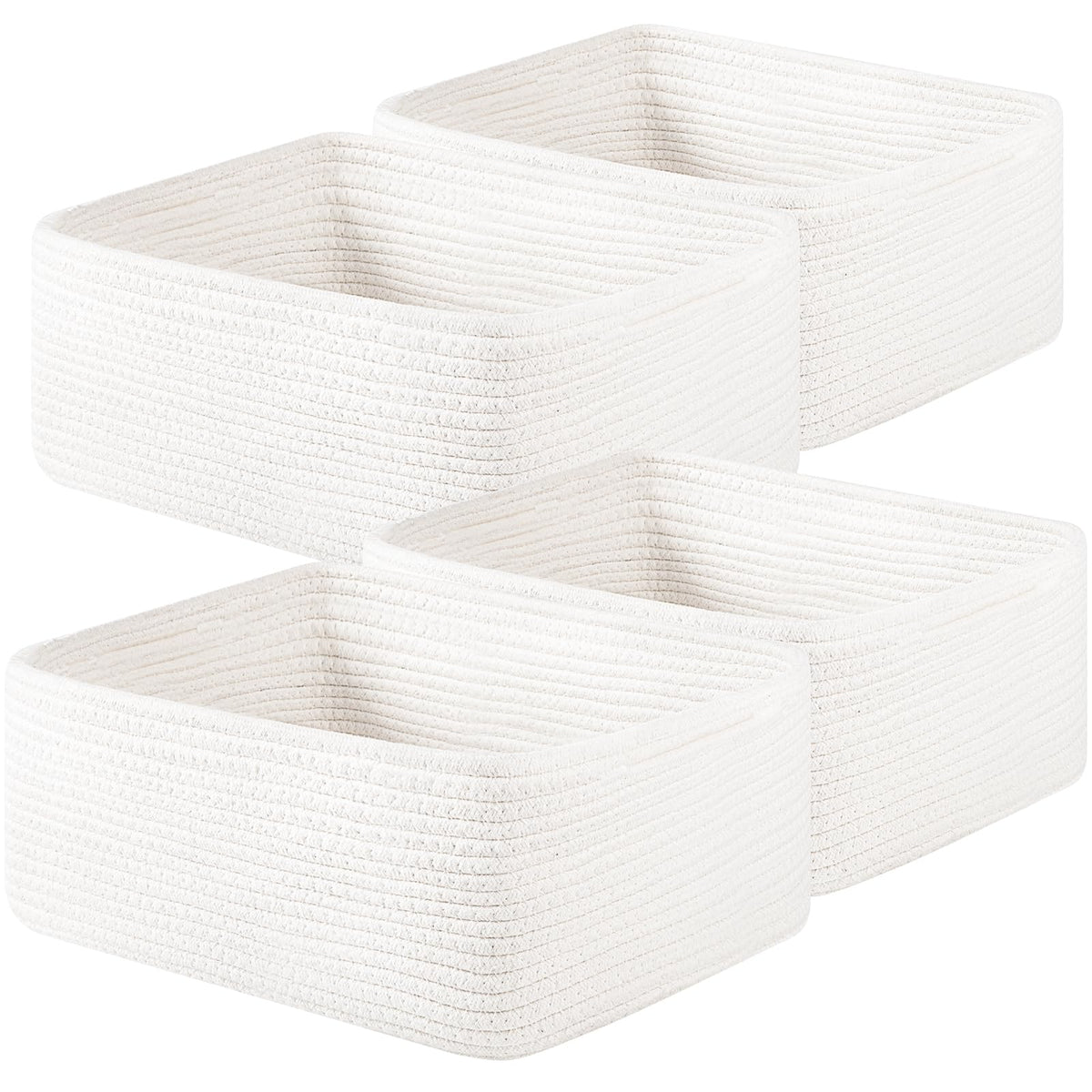 OIAHOMY lot de 4 paniers vue de face montrant rangement harmonieux
