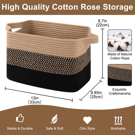 OIASKET gros plan du tressage en coton, durable et doux au toucher